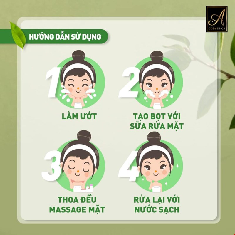 Sữa Rửa Mặt Trà Xanh X2 A Cosmetics