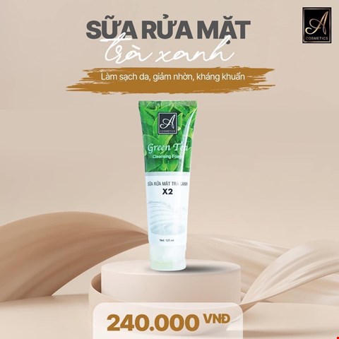 Sữa Rửa Mặt Trà Xanh X2 A Cosmetics