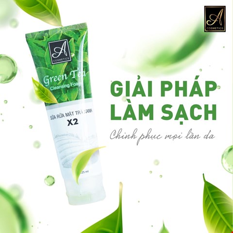 Sữa Rửa Mặt Trà Xanh X2 A Cosmetics